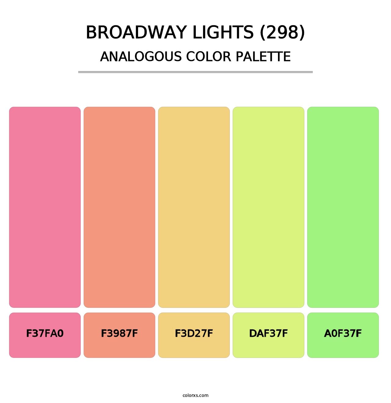 Broadway Lights (298) - Analogous Color Palette