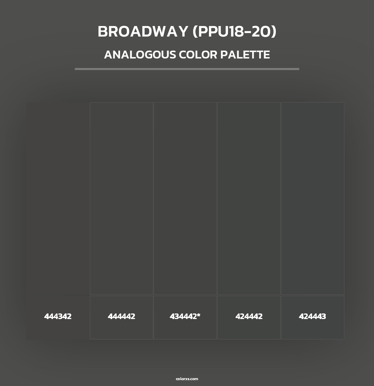 Broadway (PPU18-20) - Analogous Color Palette