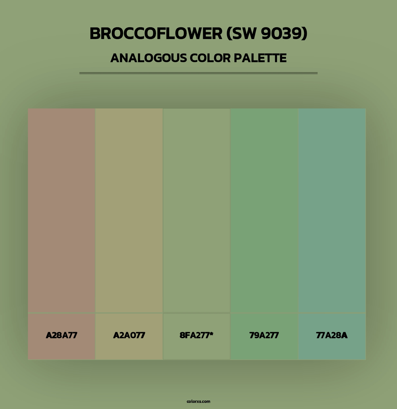 Broccoflower (SW 9039) - Analogous Color Palette