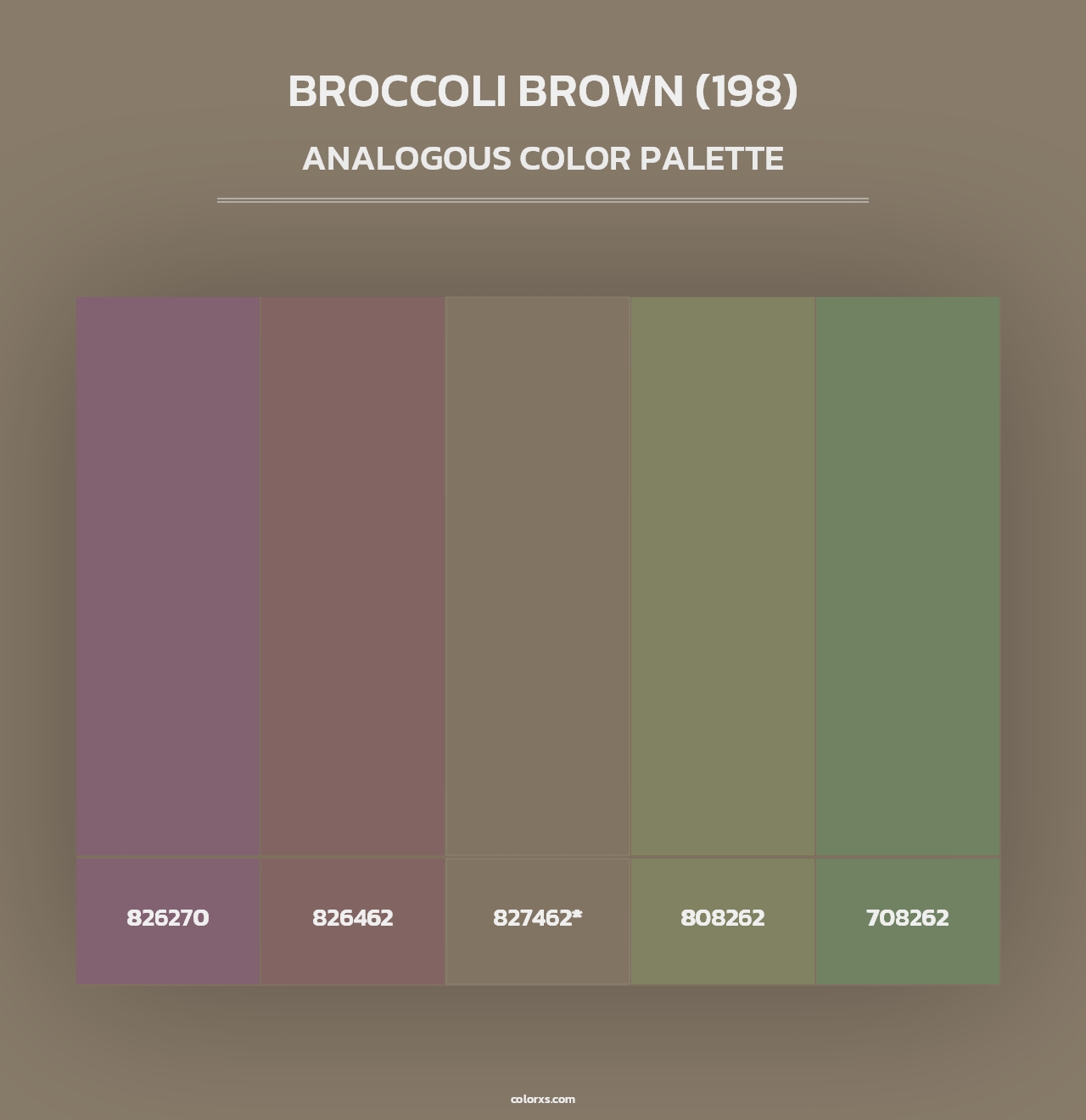 Broccoli Brown (198) - Analogous Color Palette