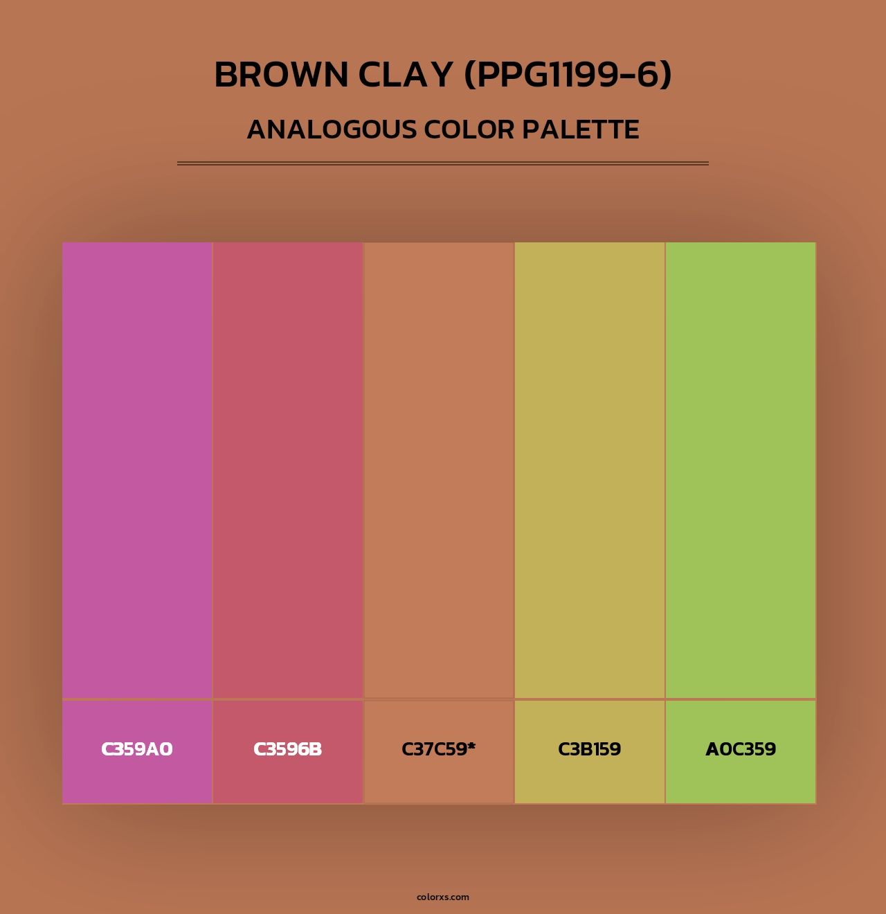 Brown Clay (PPG1199-6) - Analogous Color Palette