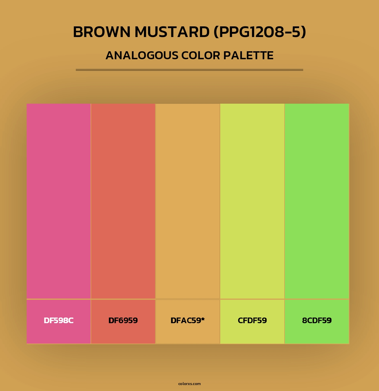 Brown Mustard (PPG1208-5) - Analogous Color Palette