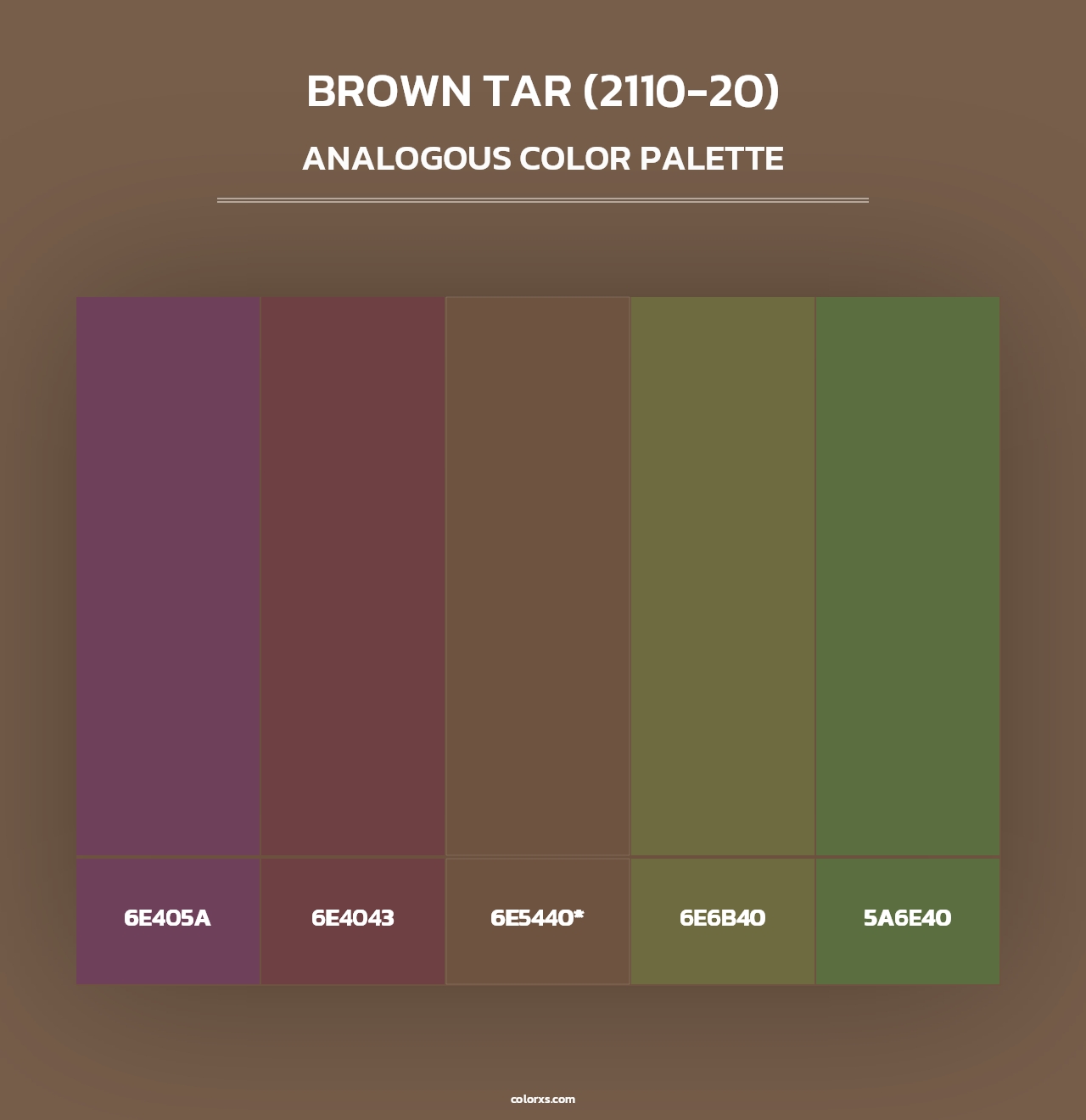 Brown Tar (2110-20) - Analogous Color Palette