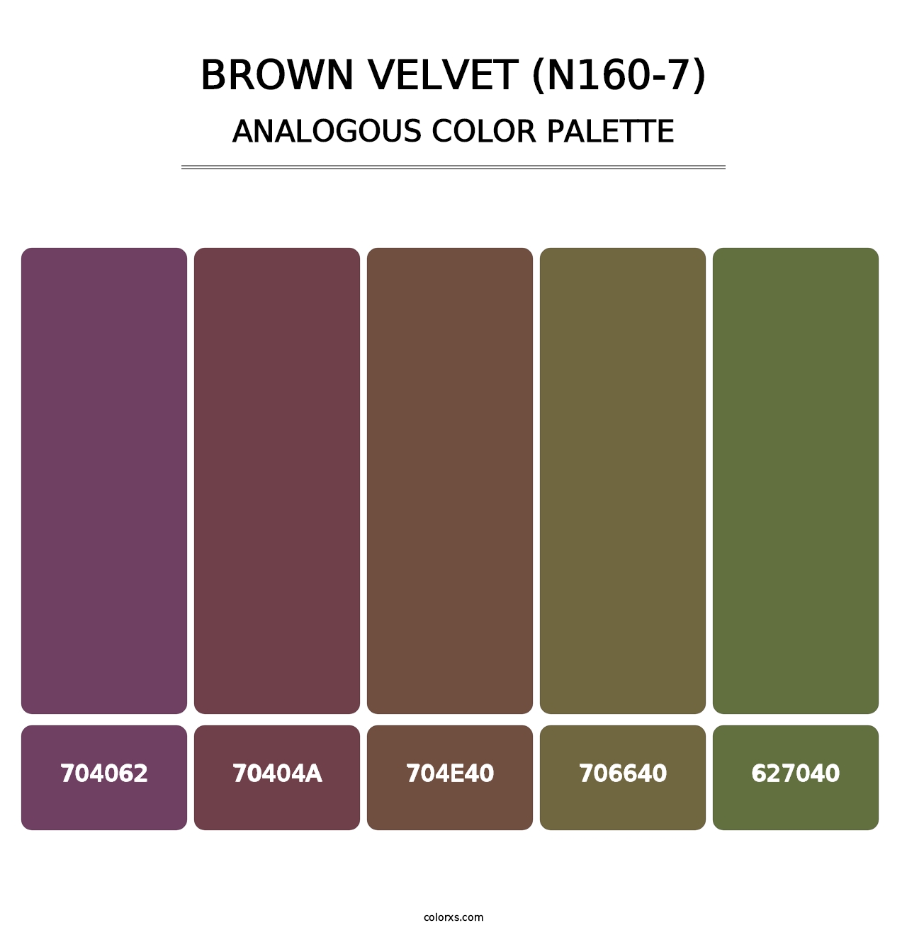 Brown Velvet (N160-7) - Analogous Color Palette