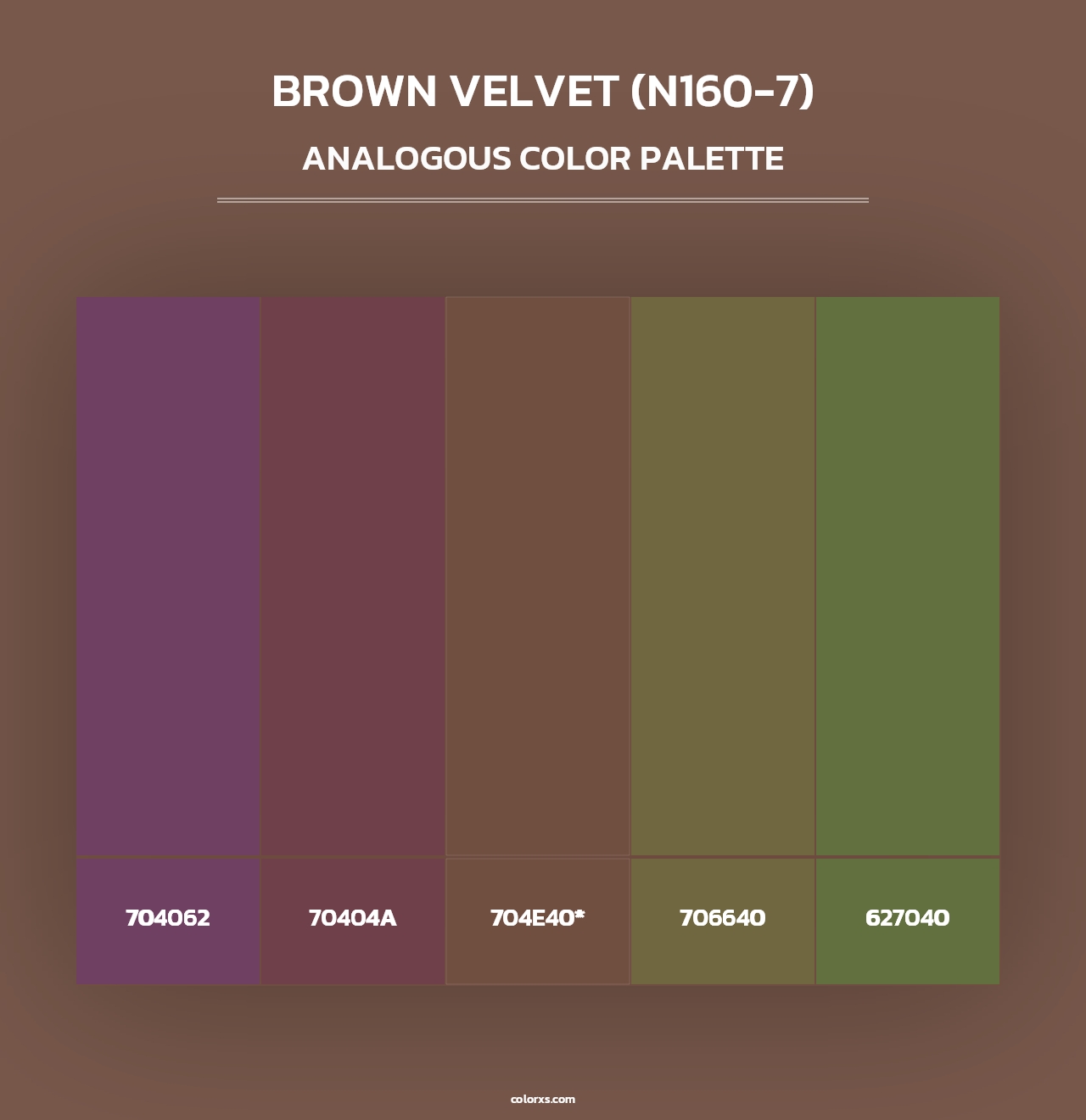 Brown Velvet (N160-7) - Analogous Color Palette