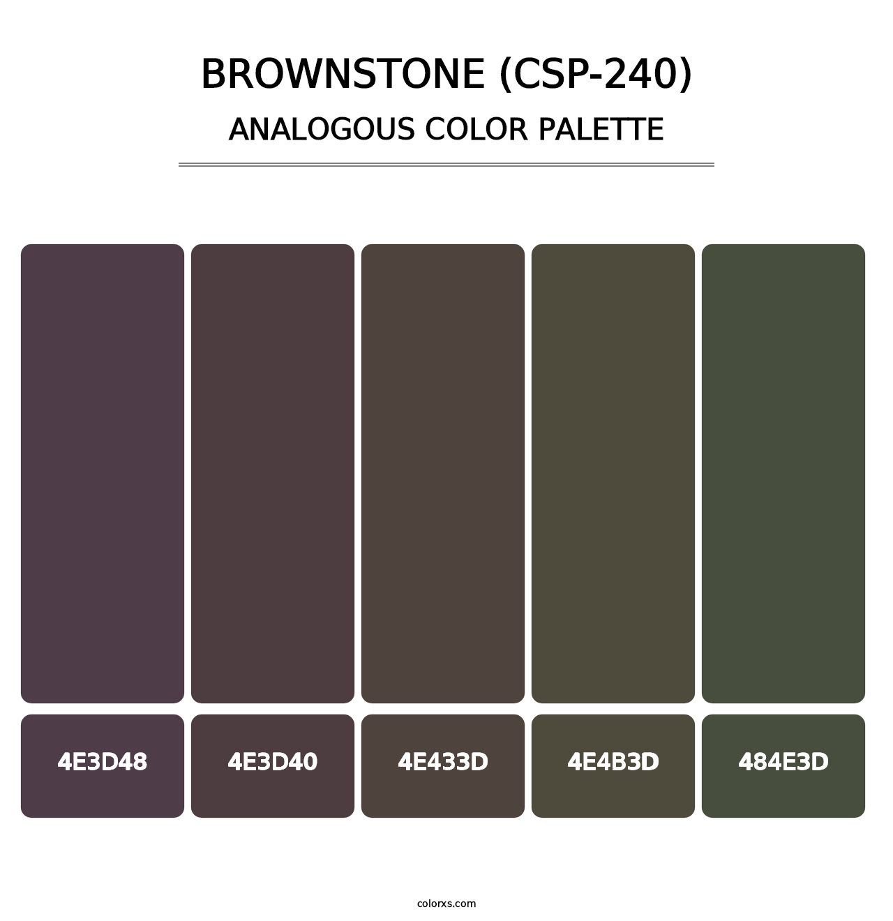 Brownstone (CSP-240) - Analogous Color Palette