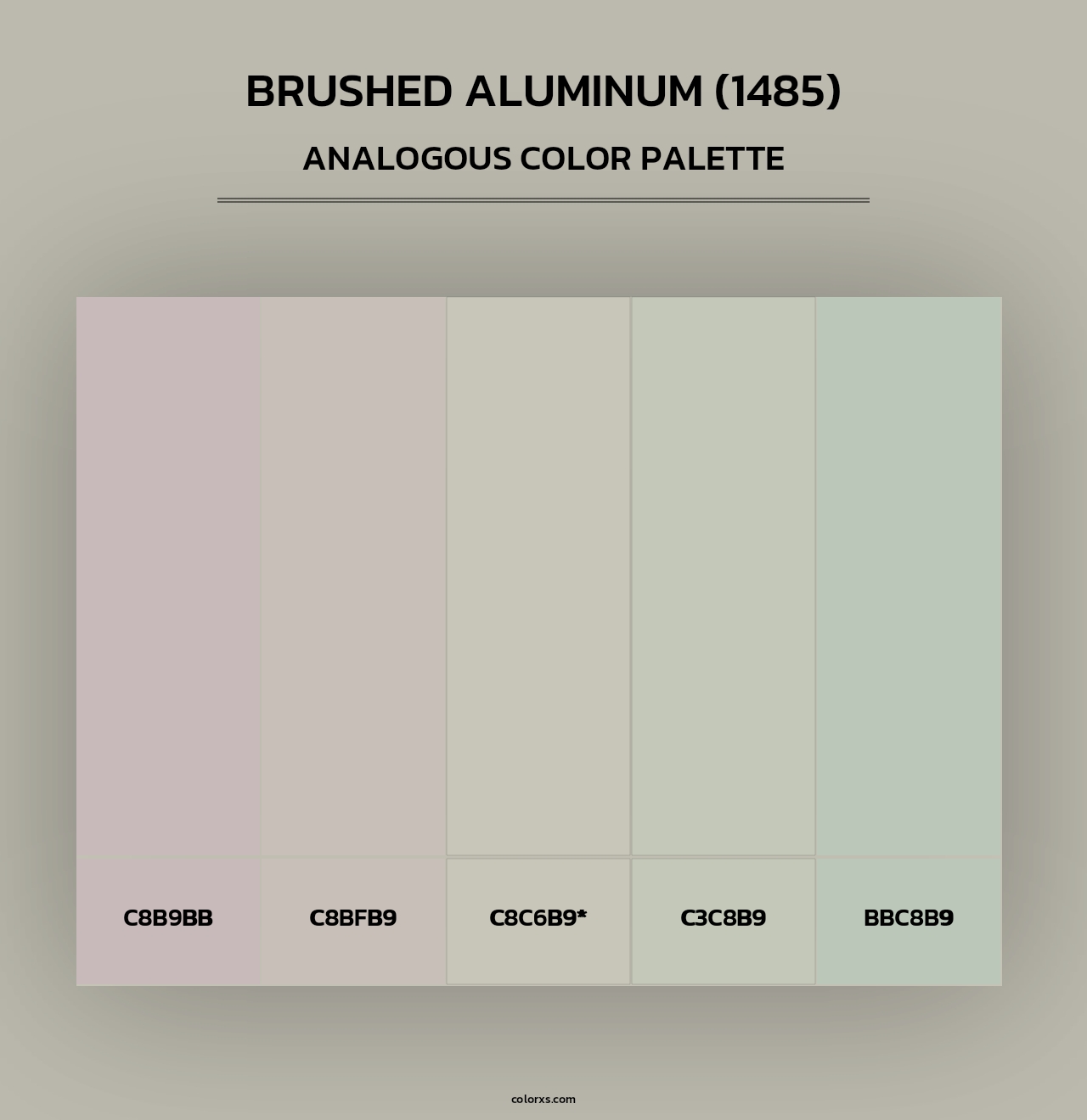 Brushed Aluminum (1485) - Analogous Color Palette