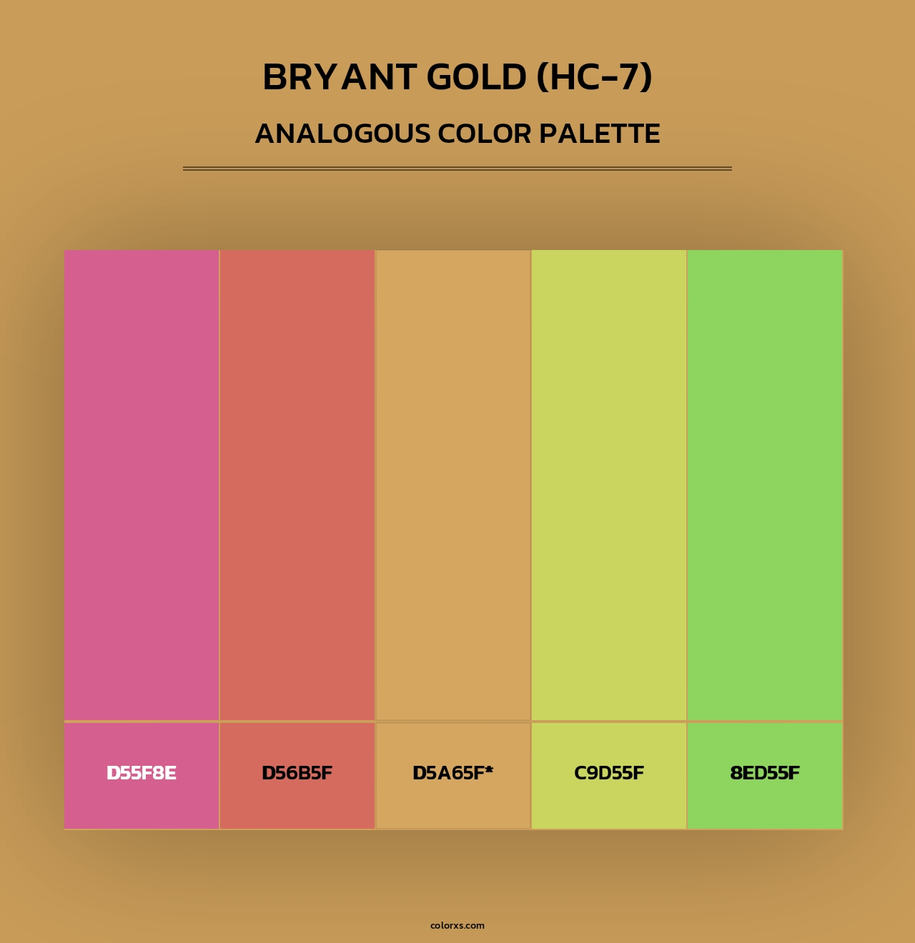 Bryant Gold (HC-7) - Analogous Color Palette