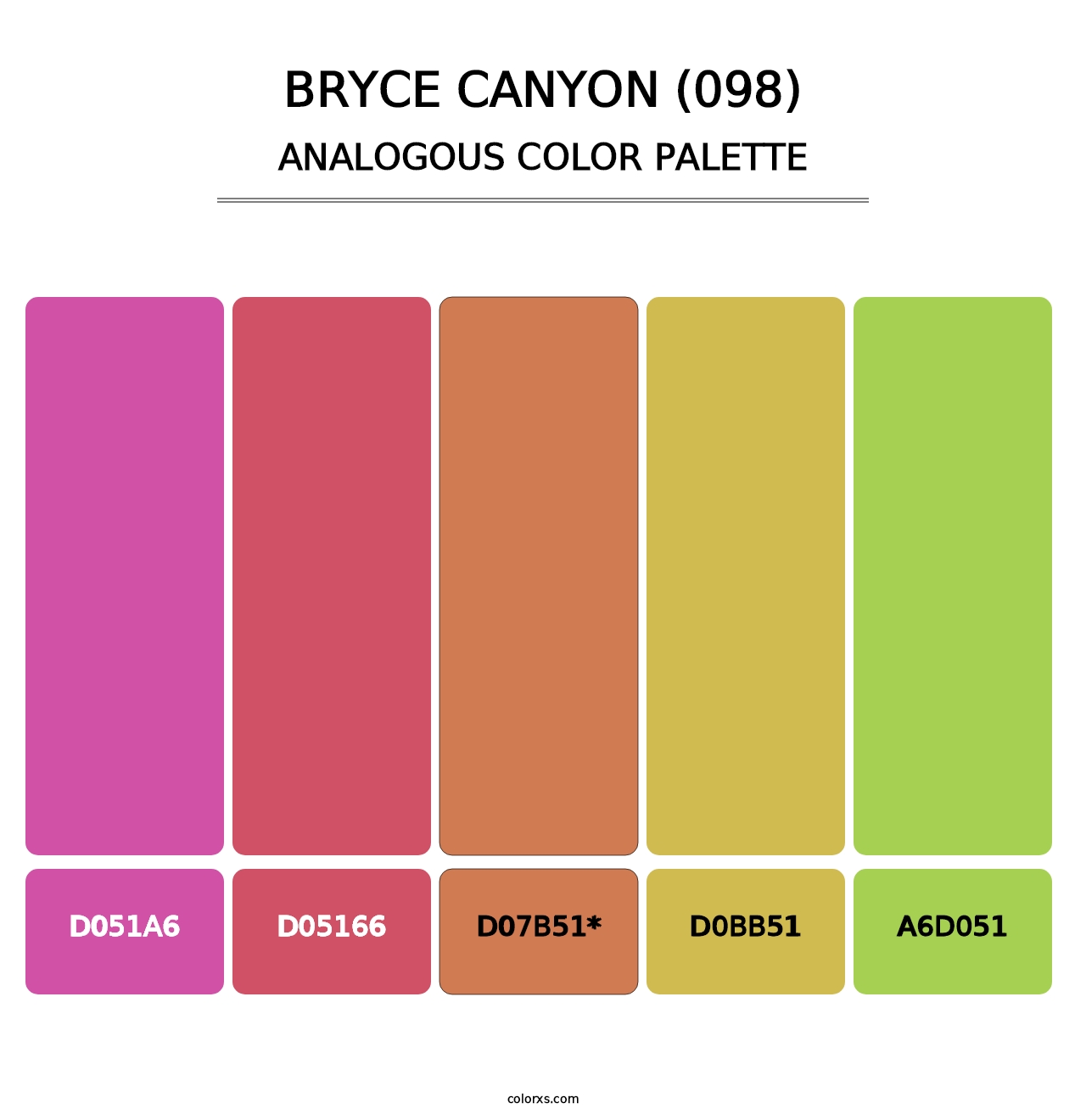 Bryce Canyon (098) - Analogous Color Palette