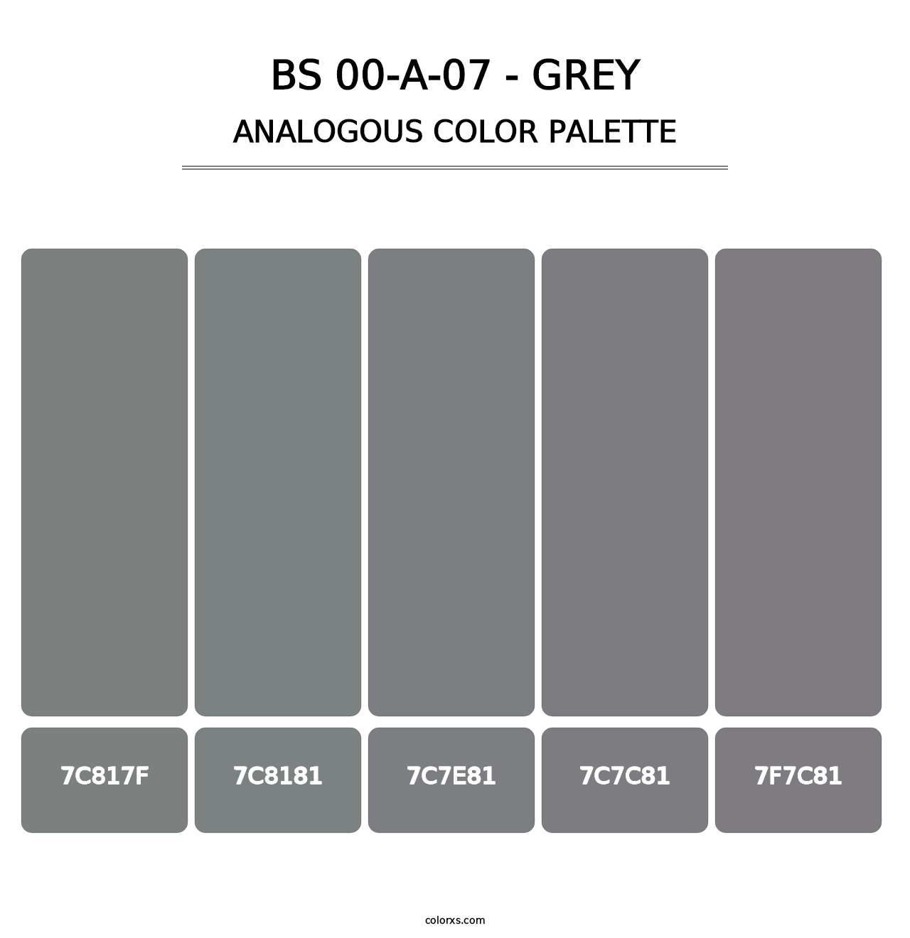 BS 00-A-07 - Grey - Analogous Color Palette