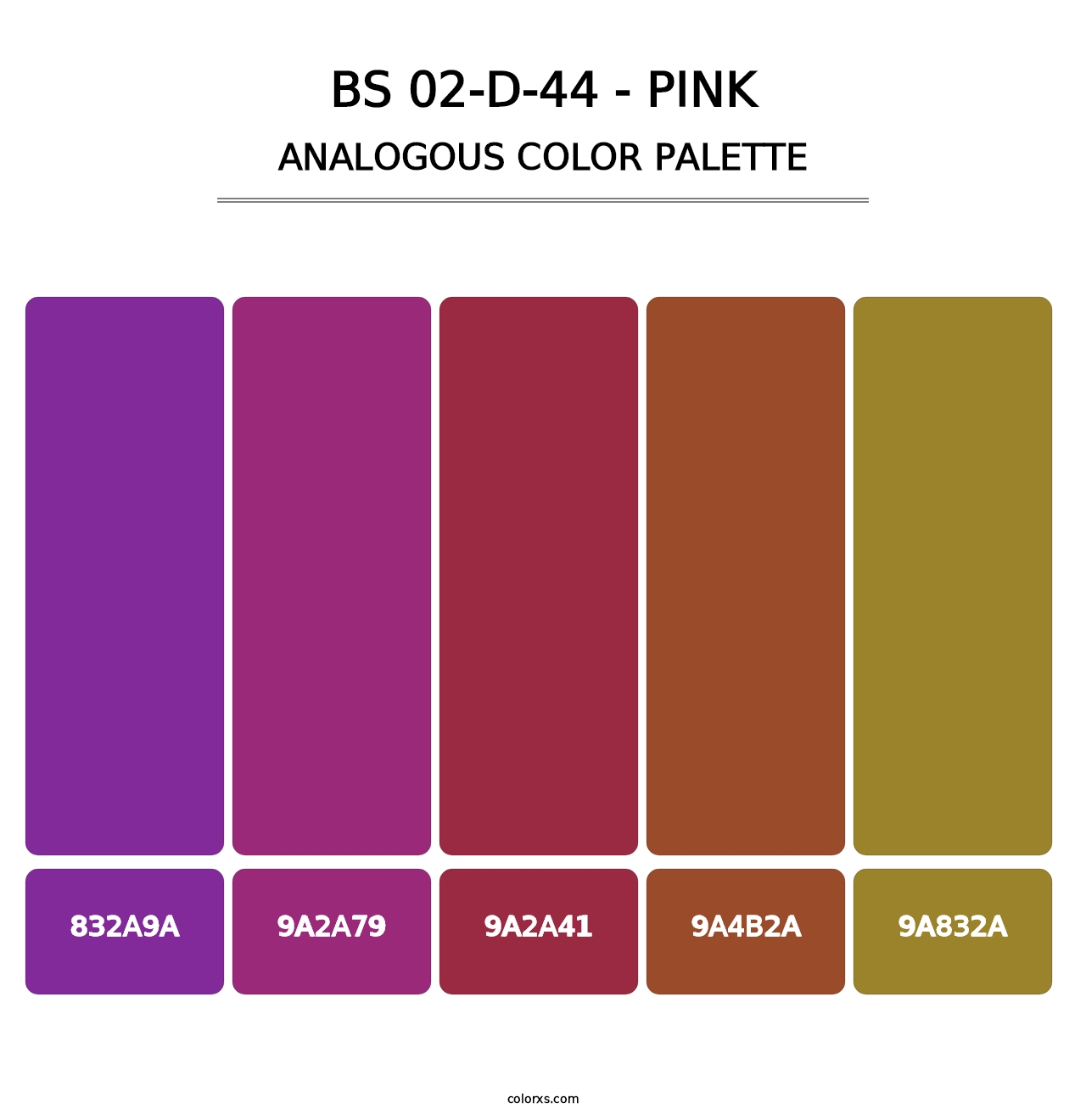 BS 02-D-44 - Pink - Analogous Color Palette