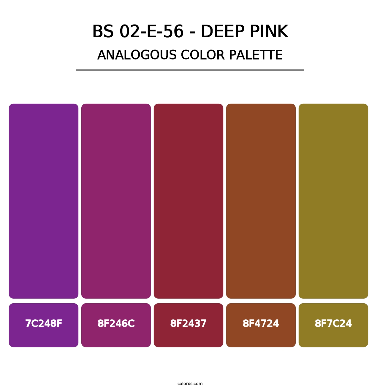 BS 02-E-56 - Deep Pink - Analogous Color Palette