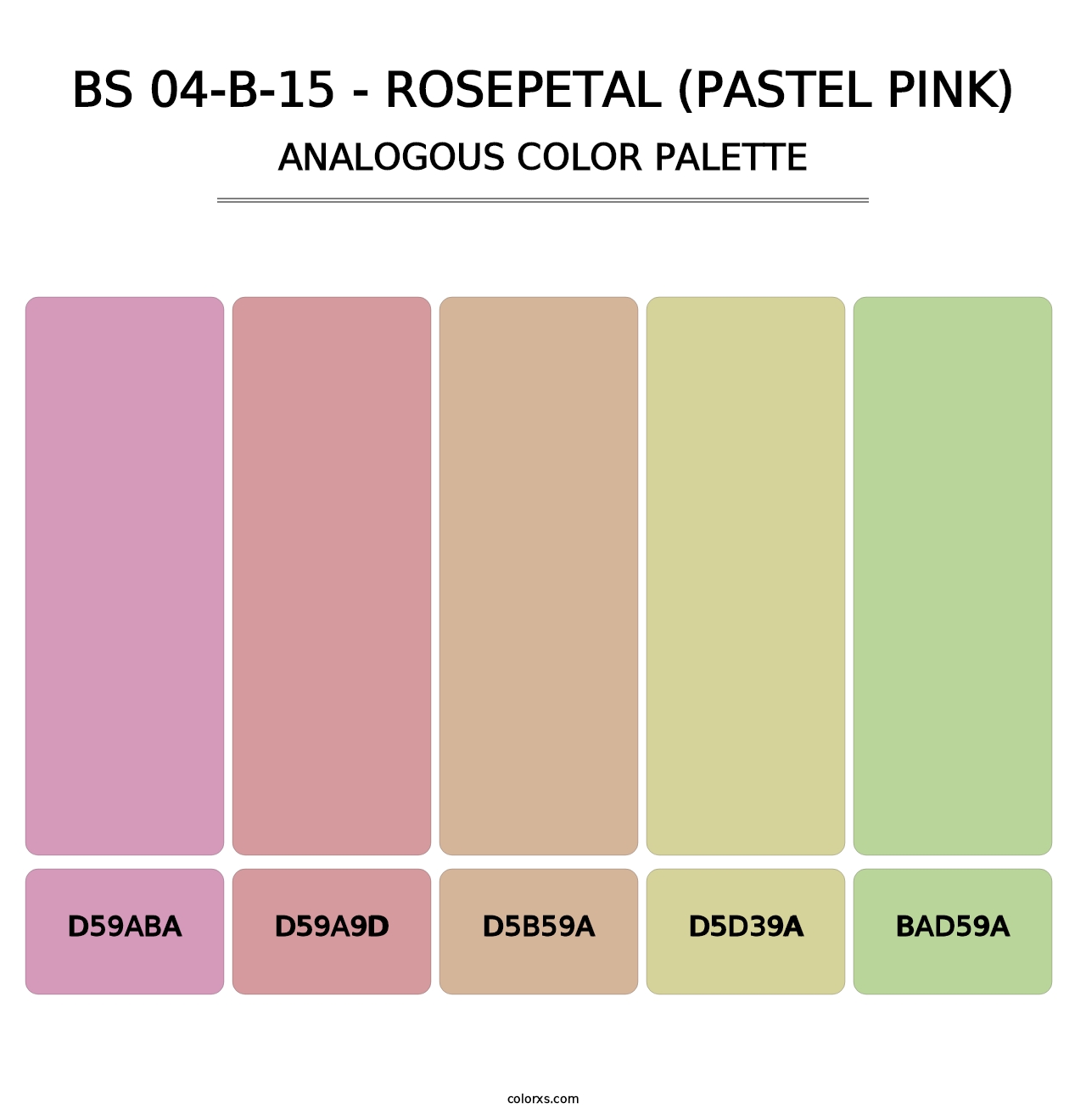 BS 04-B-15 - Rosepetal (Pastel Pink) - Analogous Color Palette