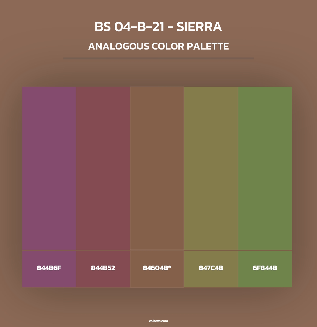 BS 04-B-21 - Sierra - Analogous Color Palette