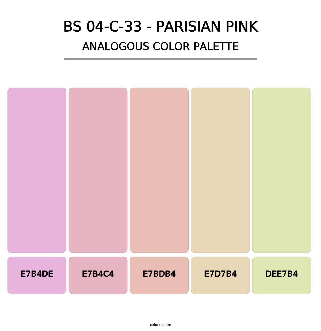 BS 04-C-33 - Parisian Pink - Analogous Color Palette