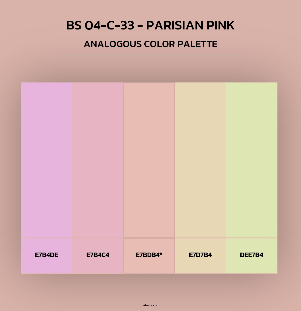 BS 04-C-33 - Parisian Pink - Analogous Color Palette