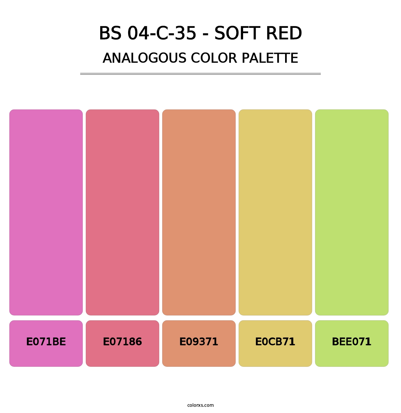 BS 04-C-35 - Soft Red - Analogous Color Palette