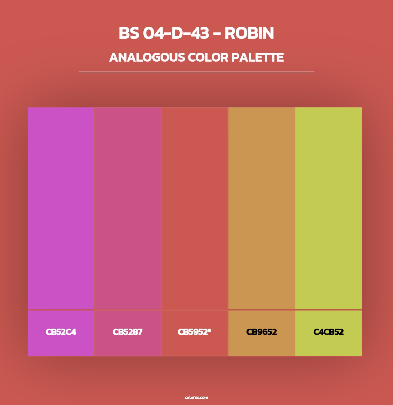 BS 04-D-43 - Robin - Analogous Color Palette