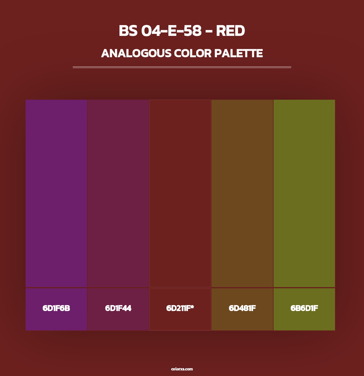 BS 04-E-58 - Red - Analogous Color Palette