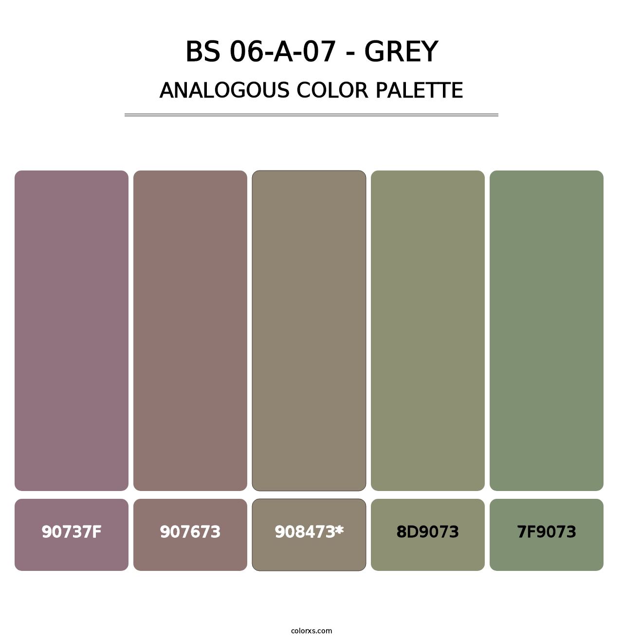 BS 06-A-07 - Grey - Analogous Color Palette