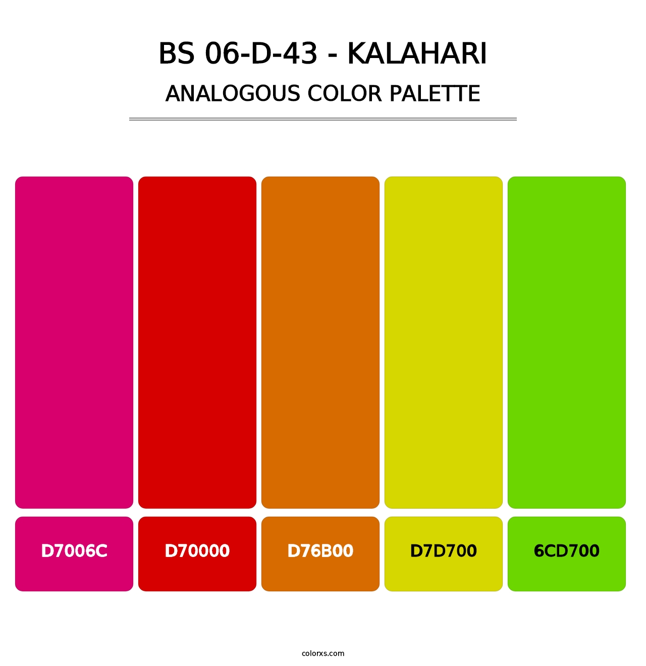 BS 06-D-43 - Kalahari - Analogous Color Palette