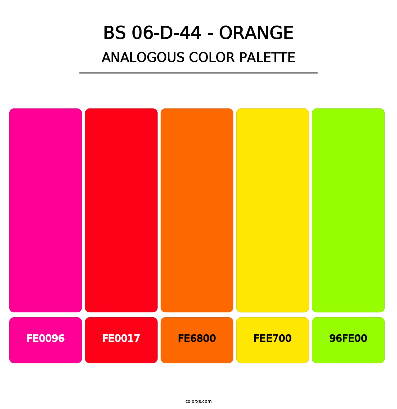 BS 06-D-44 - Orange - Analogous Color Palette