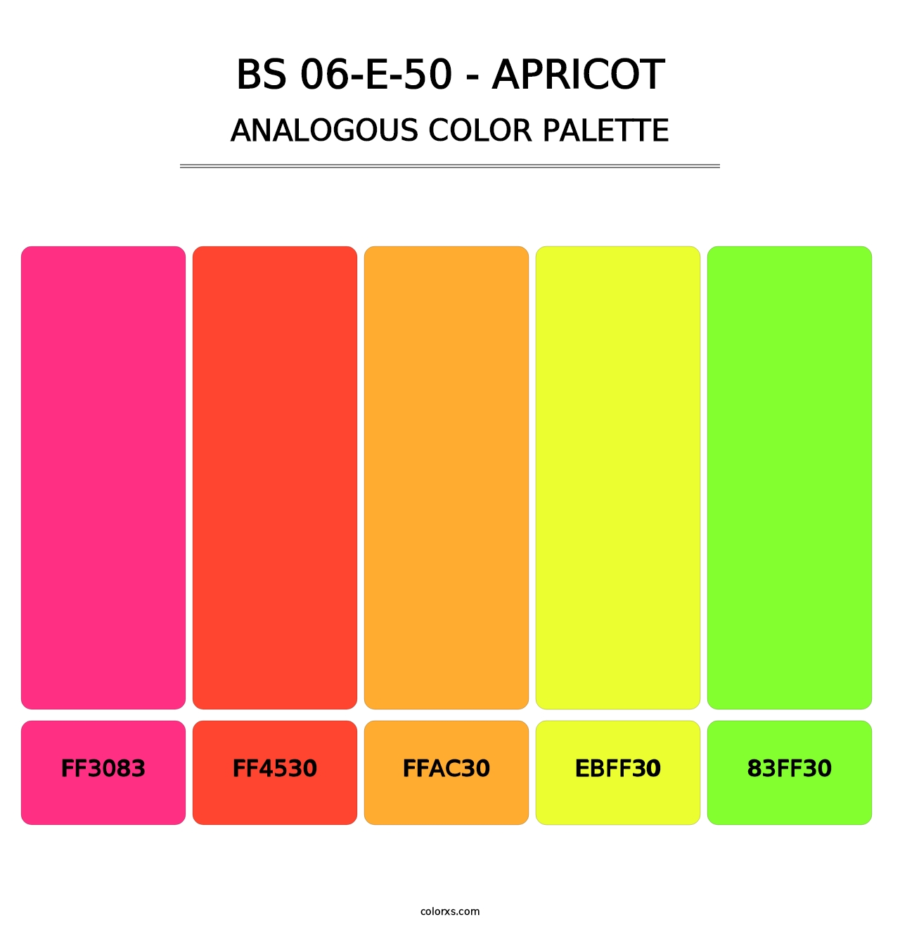BS 06-E-50 - Apricot - Analogous Color Palette