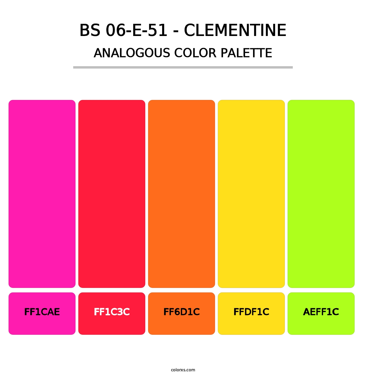 BS 06-E-51 - Clementine - Analogous Color Palette
