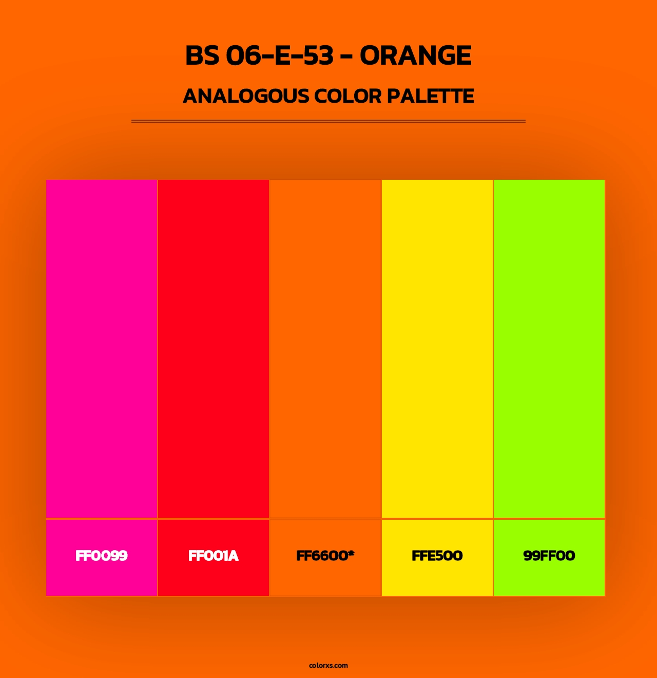 BS 06-E-53 - Orange - Analogous Color Palette
