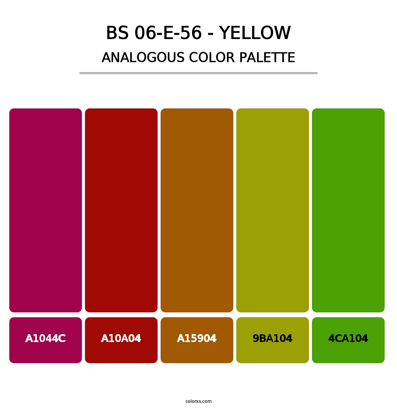 BS 06-E-56 - Yellow - Analogous Color Palette