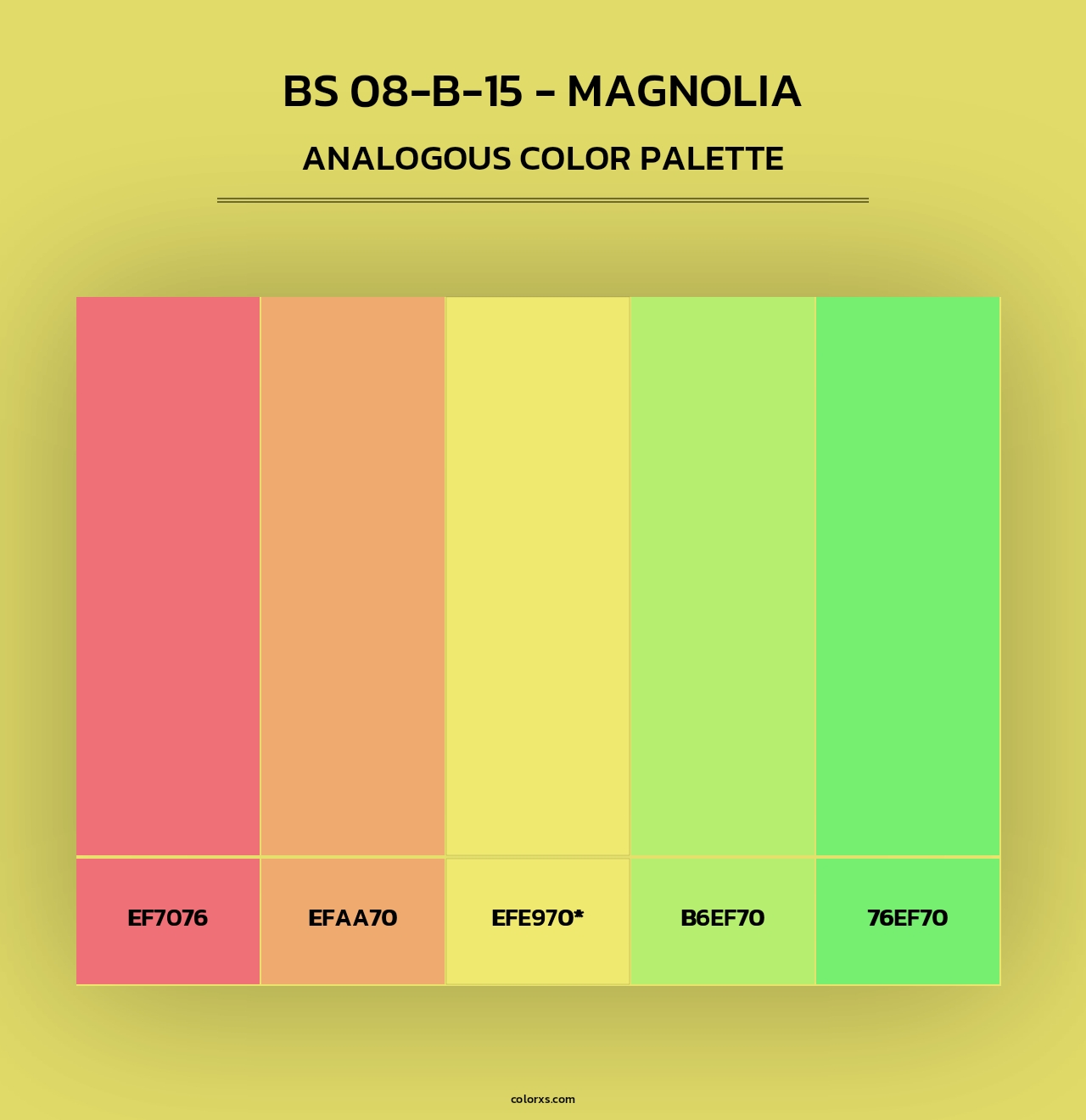 BS 08-B-15 - Magnolia - Analogous Color Palette