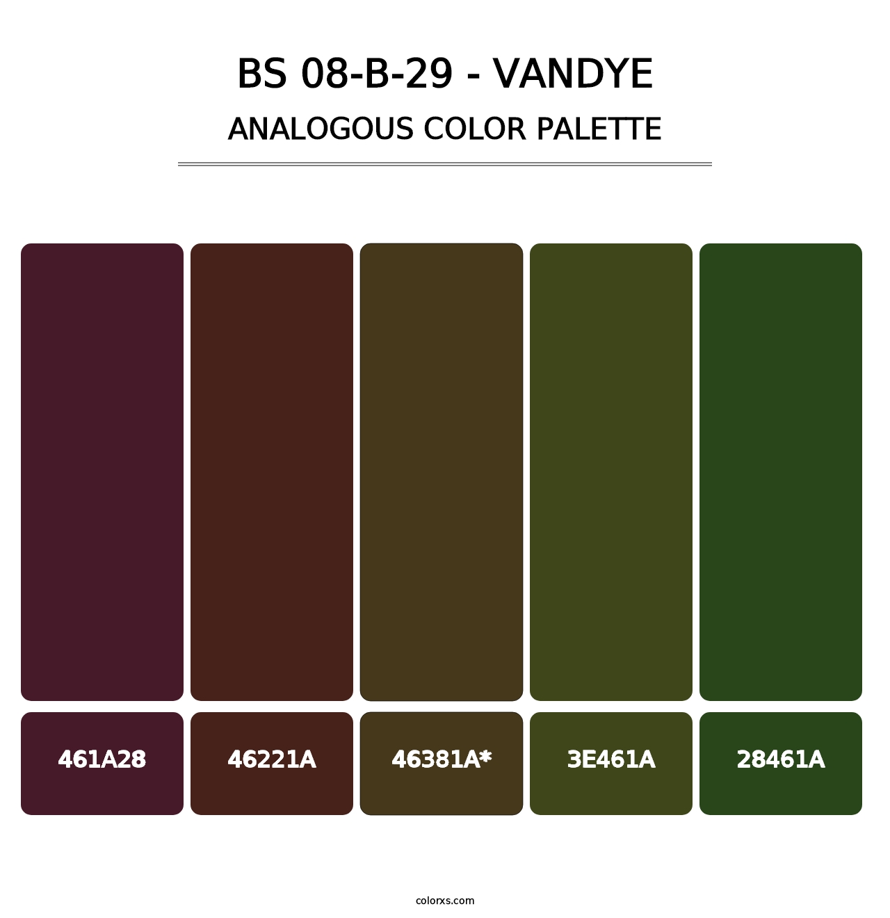 BS 08-B-29 - Vandye - Analogous Color Palette