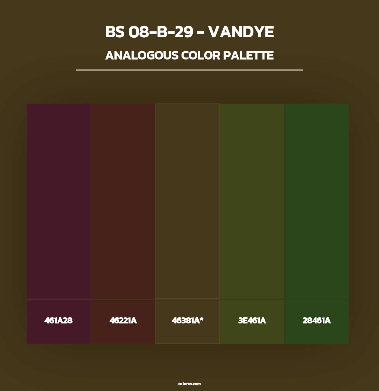 BS 08-B-29 - Vandye - Analogous Color Palette