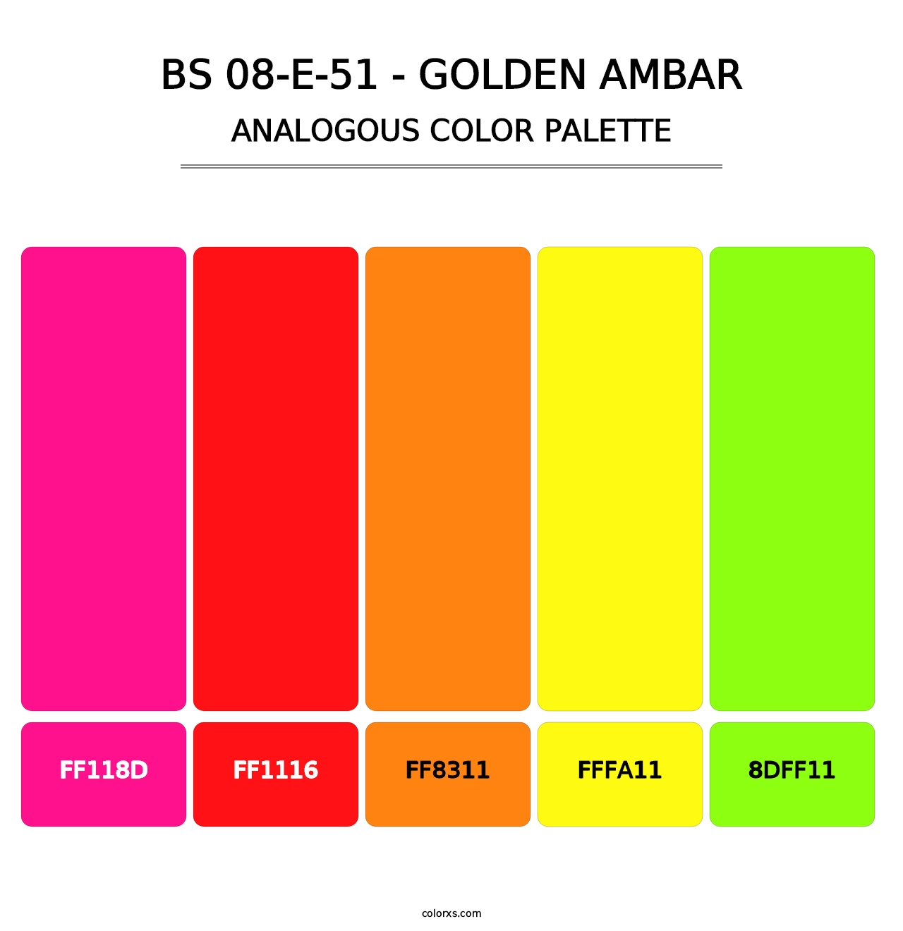 BS 08-E-51 - Golden Ambar - Analogous Color Palette
