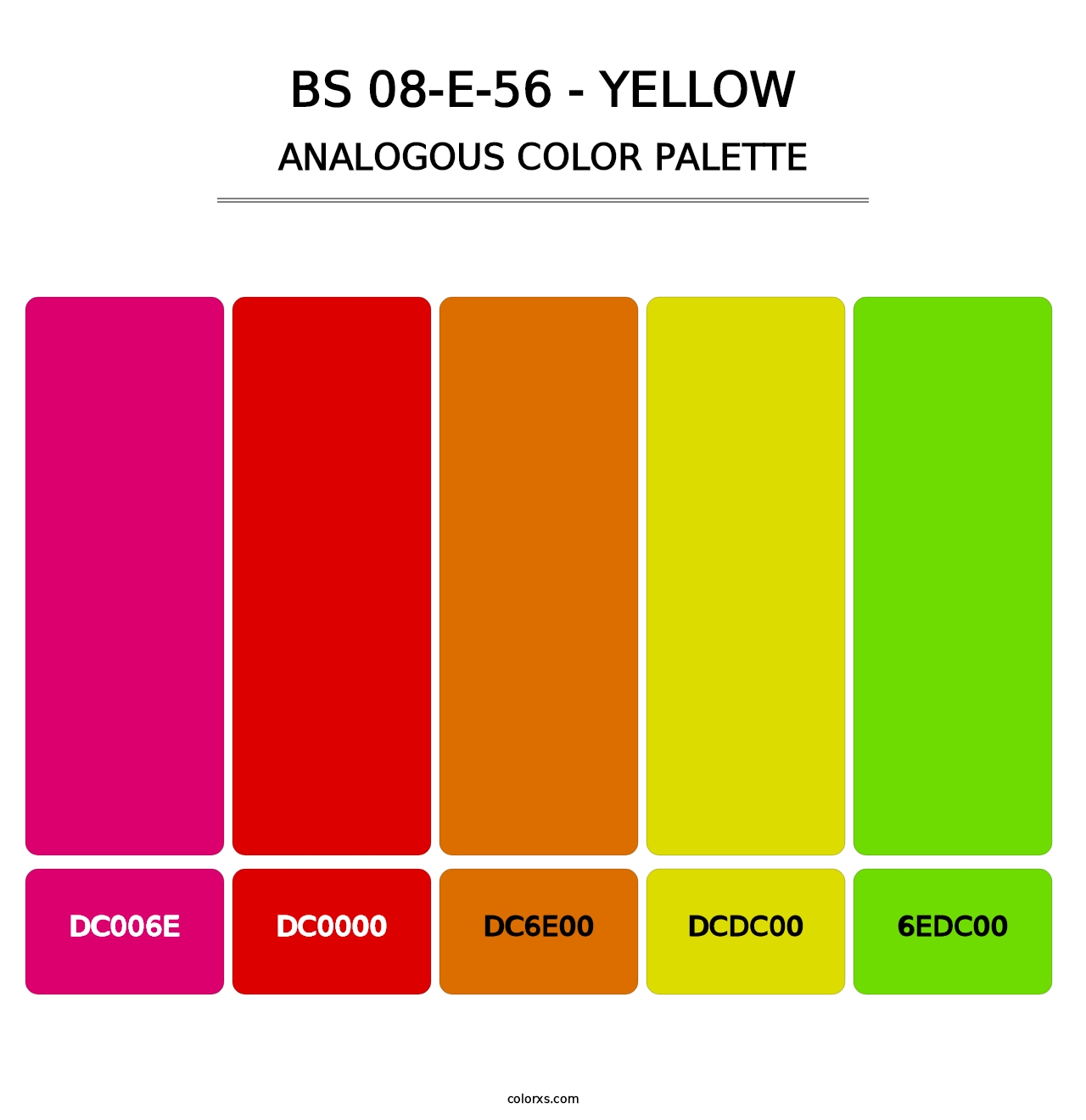 BS 08-E-56 - Yellow - Analogous Color Palette