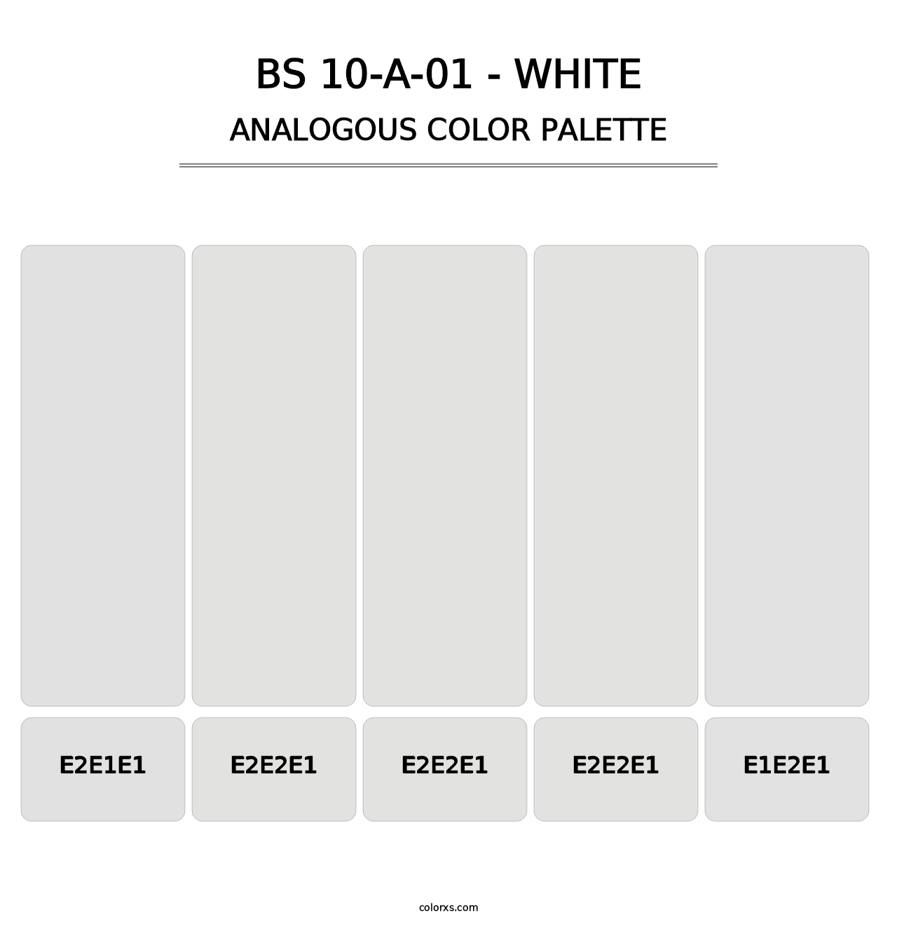 BS 10-A-01 - White - Analogous Color Palette