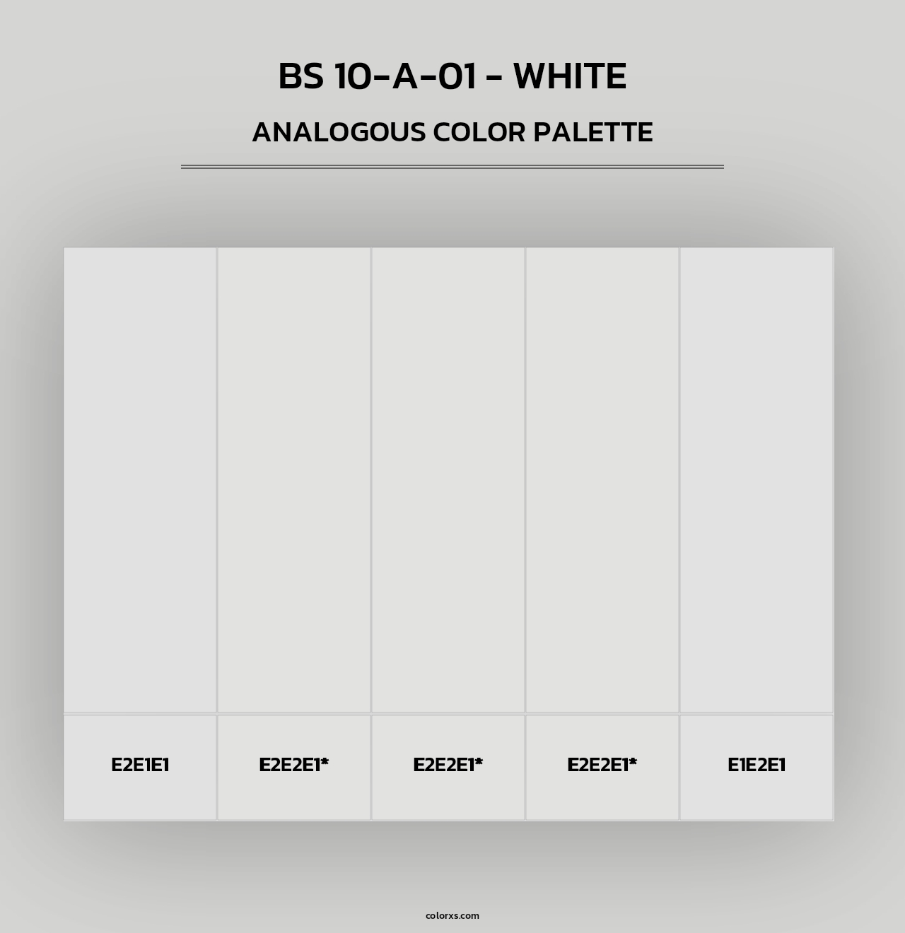 BS 10-A-01 - White - Analogous Color Palette
