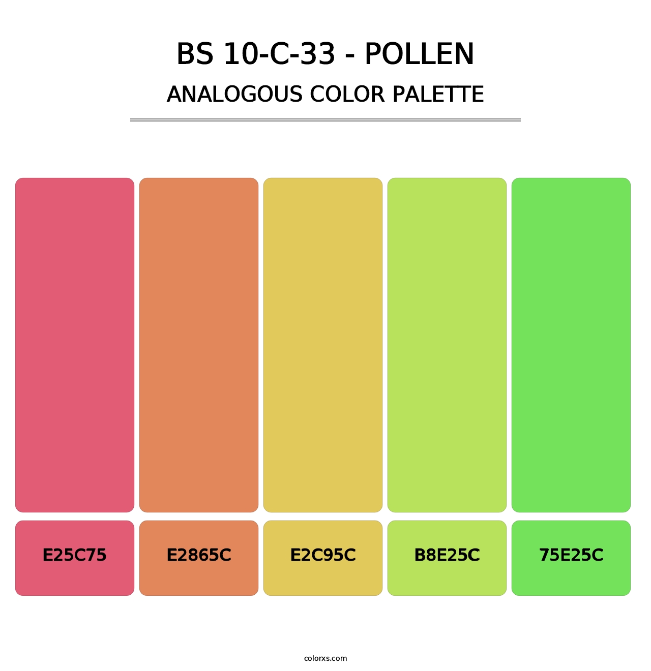 BS 10-C-33 - Pollen - Analogous Color Palette
