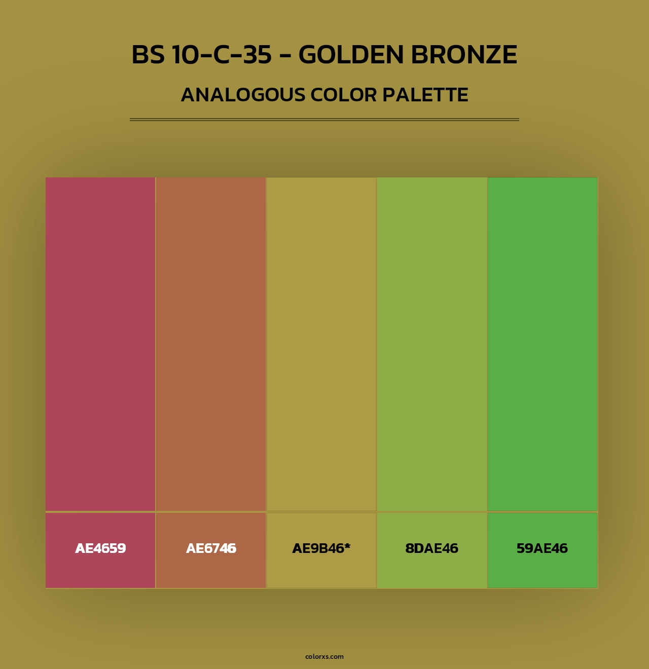 BS 10-C-35 - Golden Bronze - Analogous Color Palette