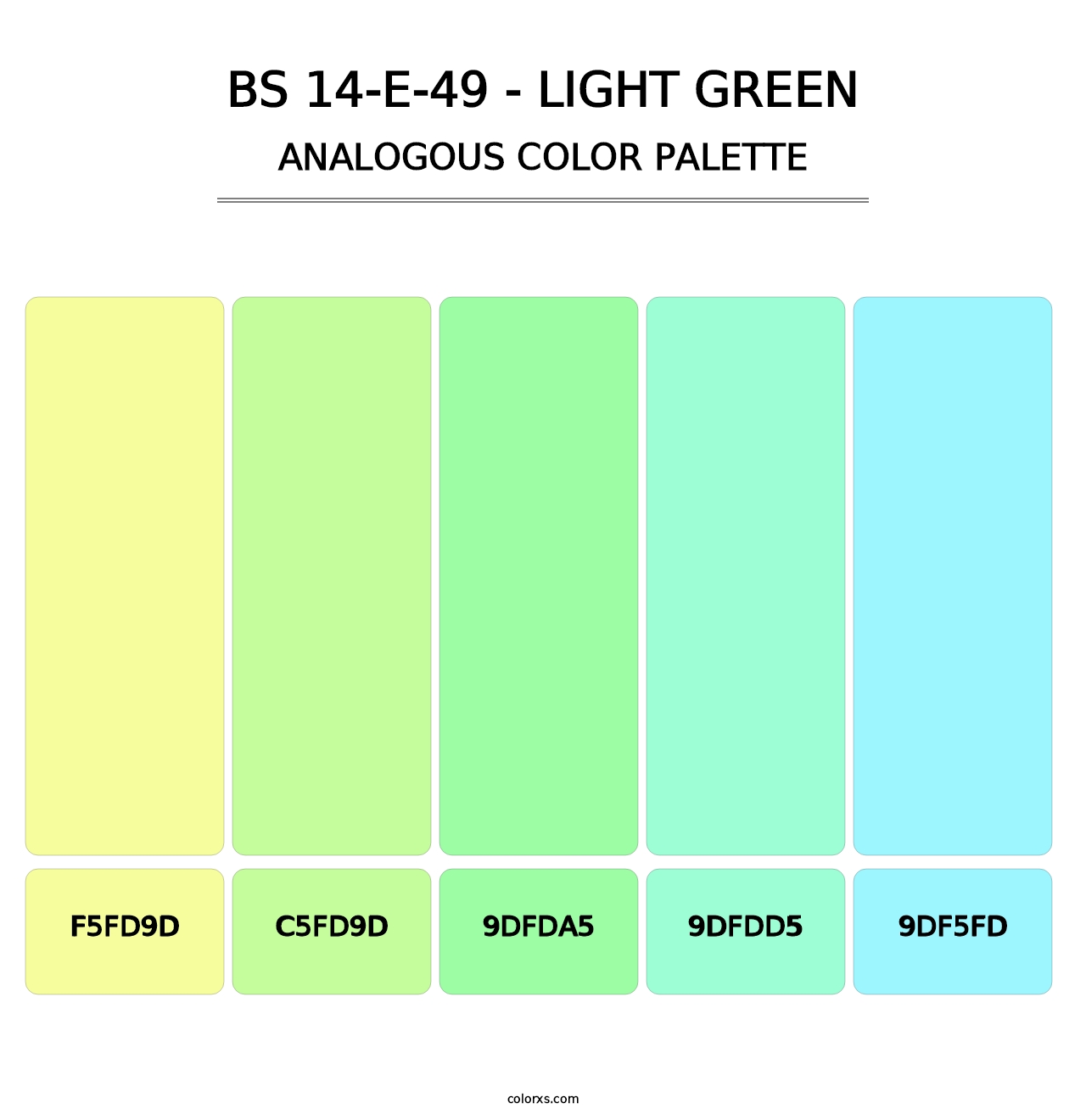 BS 14-E-49 - Light Green - Analogous Color Palette