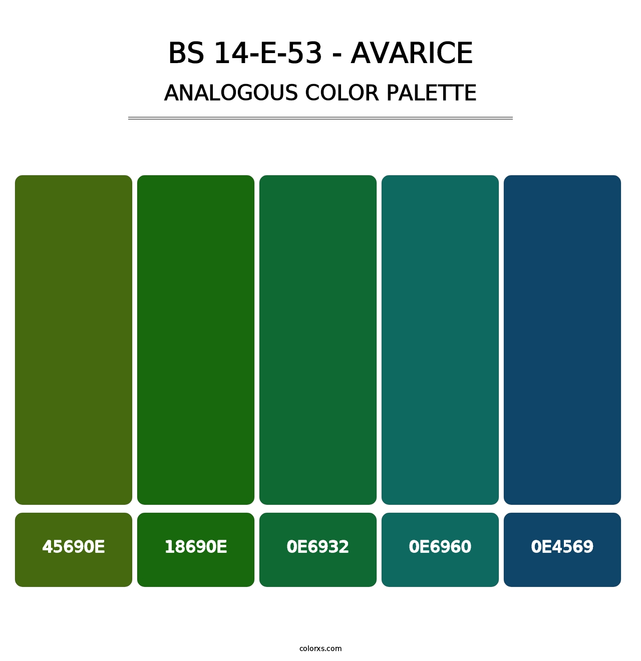 BS 14-E-53 - Avarice - Analogous Color Palette
