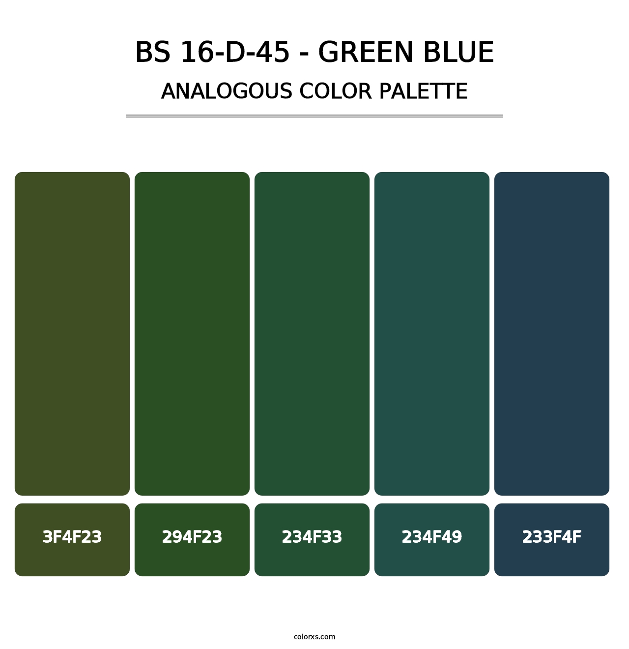 BS 16-D-45 - Green Blue - Analogous Color Palette