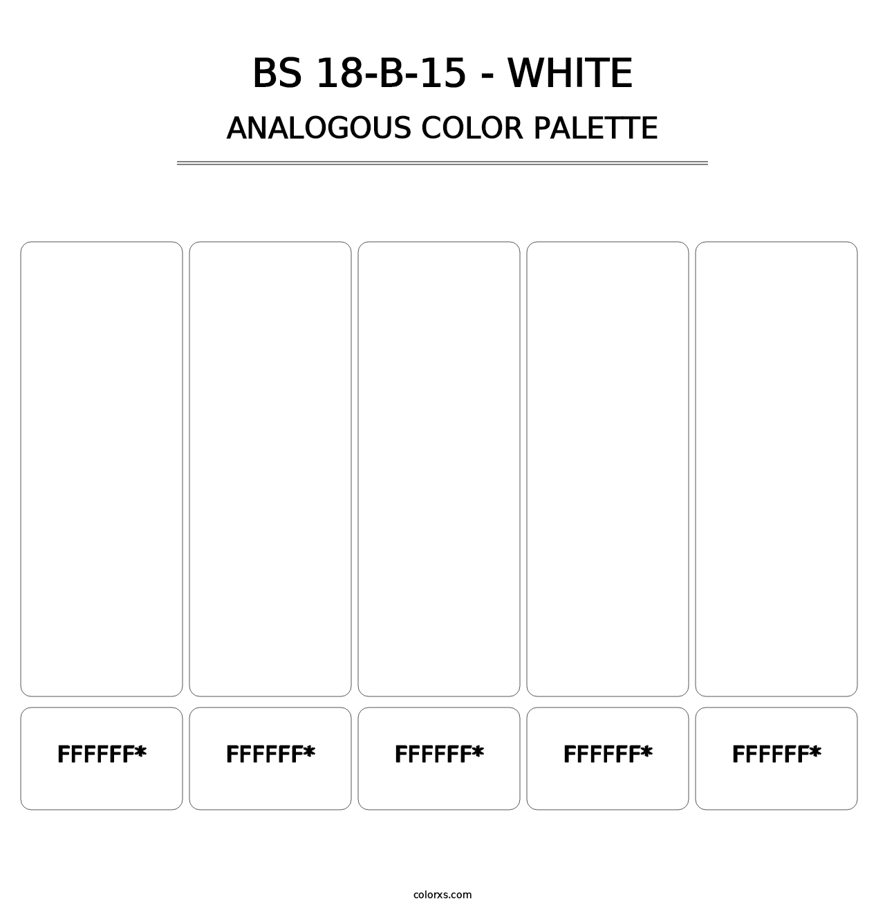 BS 18-B-15 - White - Analogous Color Palette
