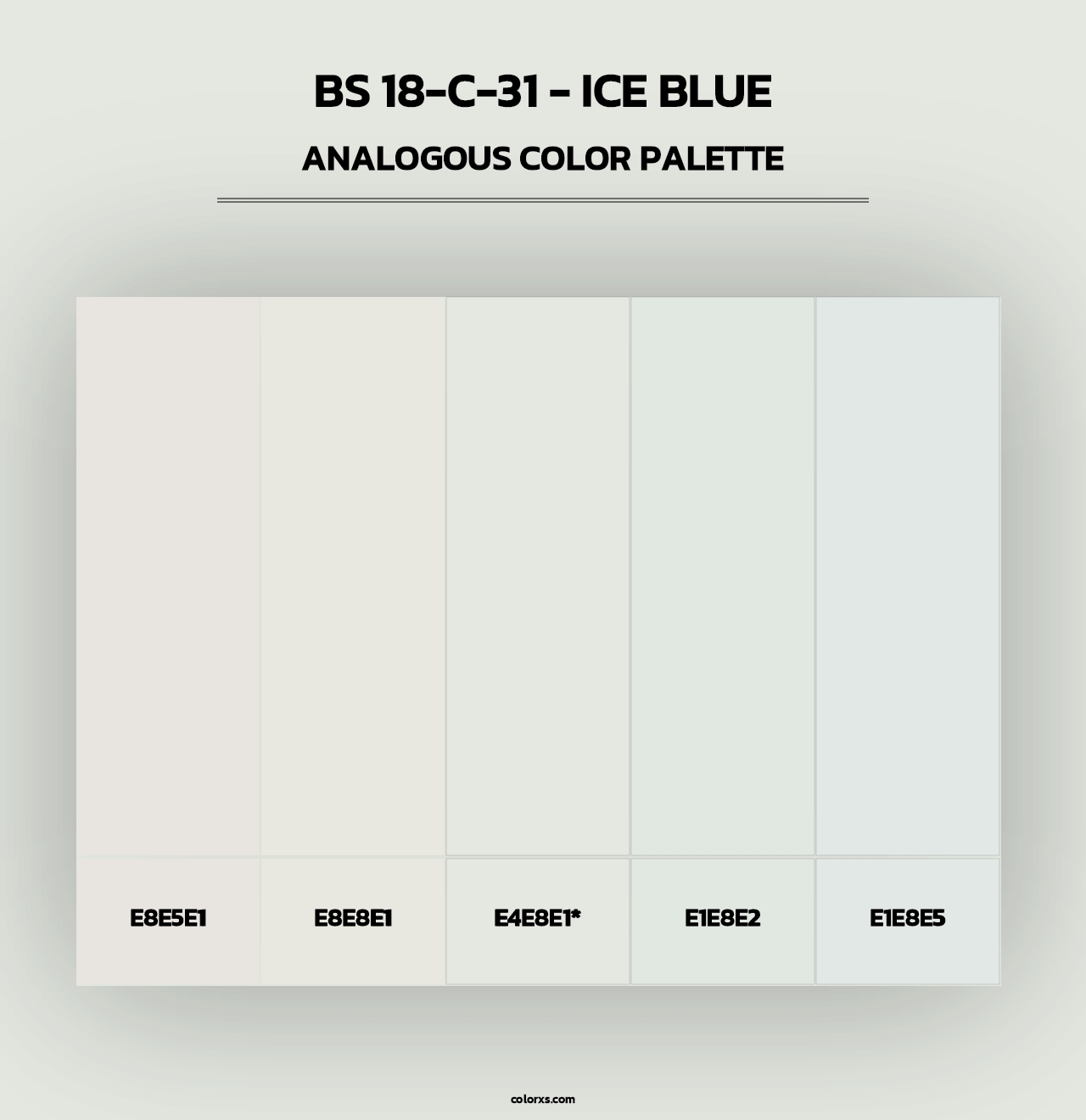BS 18-C-31 - Ice Blue - Analogous Color Palette