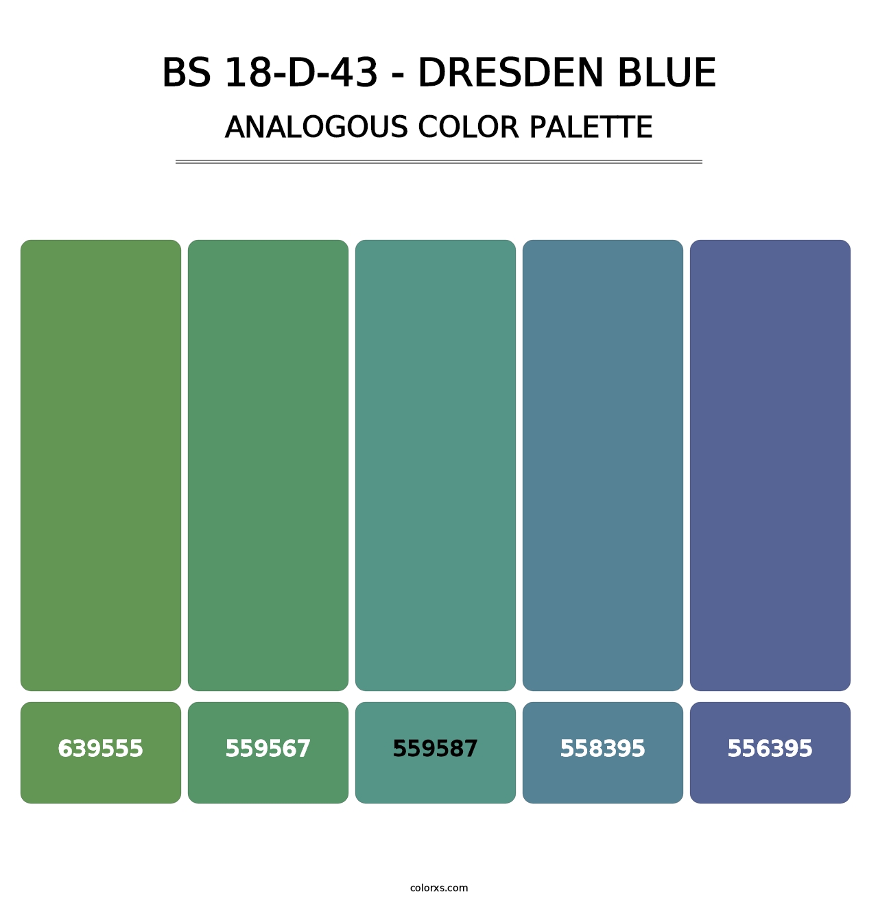 BS 18-D-43 - Dresden Blue - Analogous Color Palette