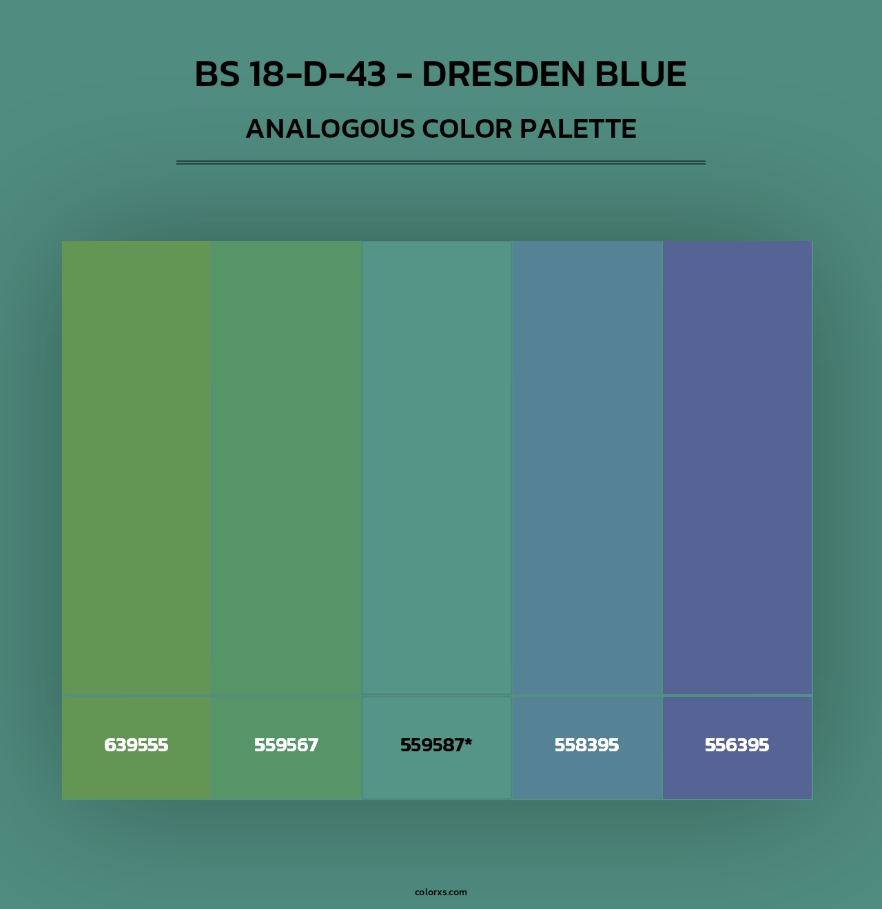 BS 18-D-43 - Dresden Blue - Analogous Color Palette