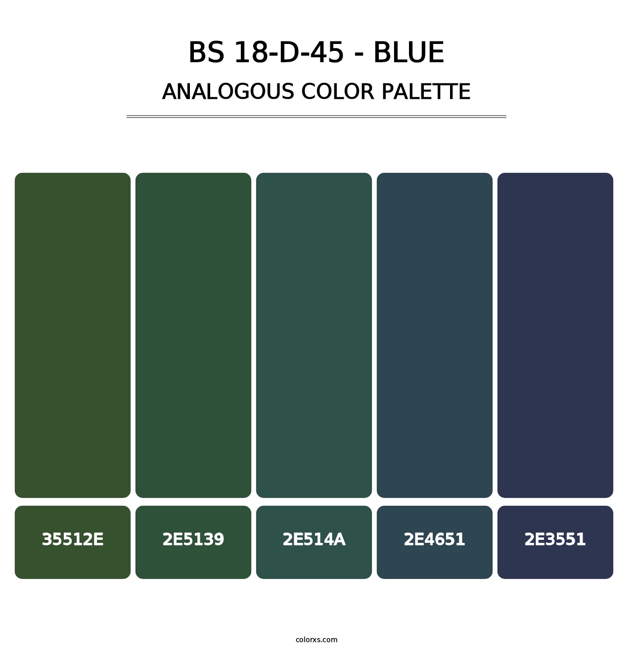 BS 18-D-45 - Blue - Analogous Color Palette