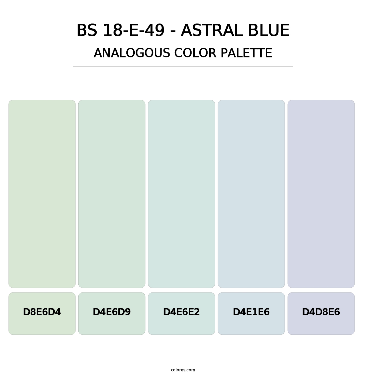 BS 18-E-49 - Astral Blue - Analogous Color Palette