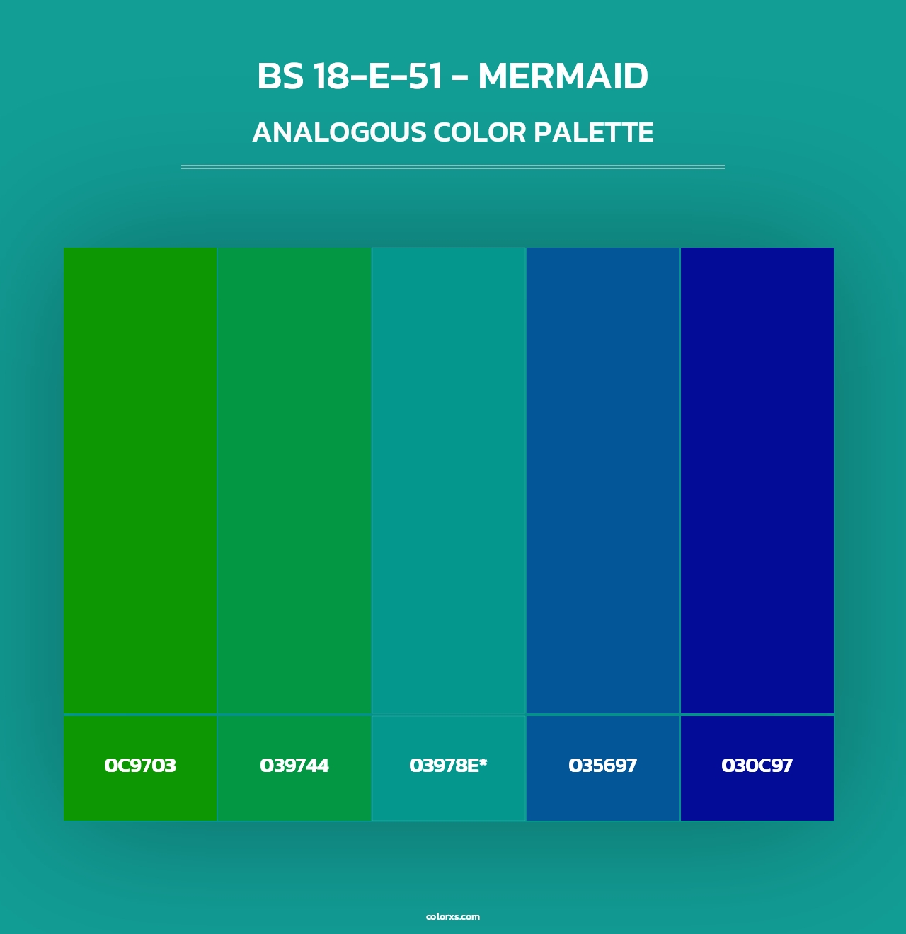 BS 18-E-51 - Mermaid - Analogous Color Palette