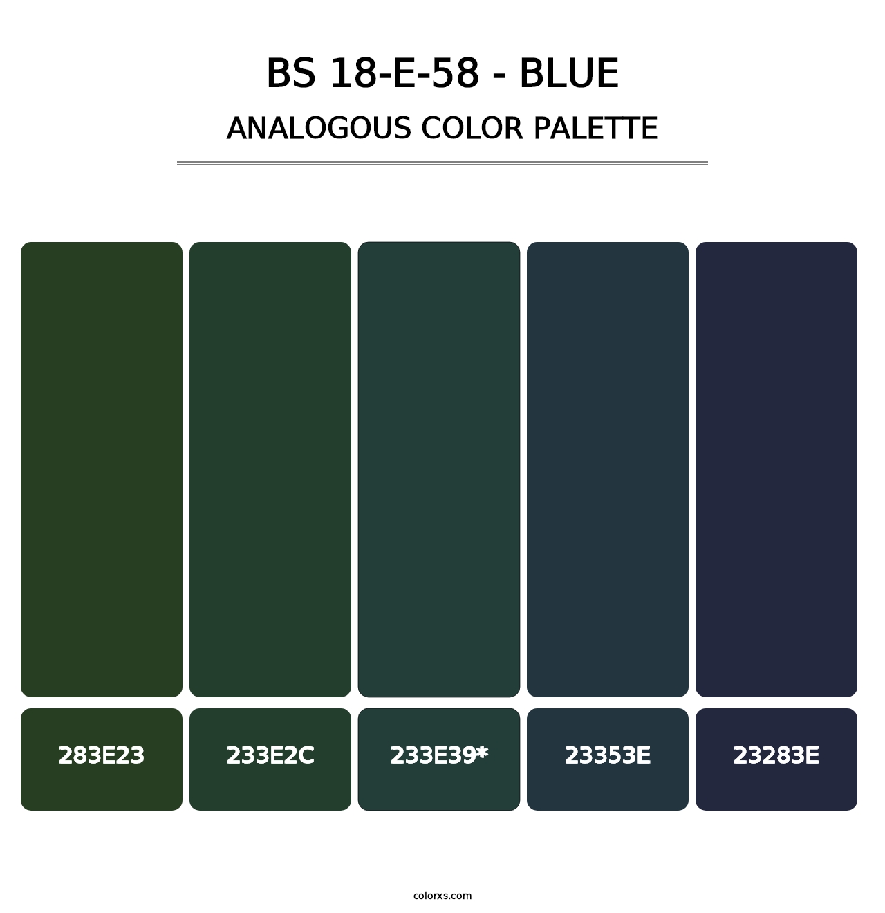 BS 18-E-58 - Blue - Analogous Color Palette